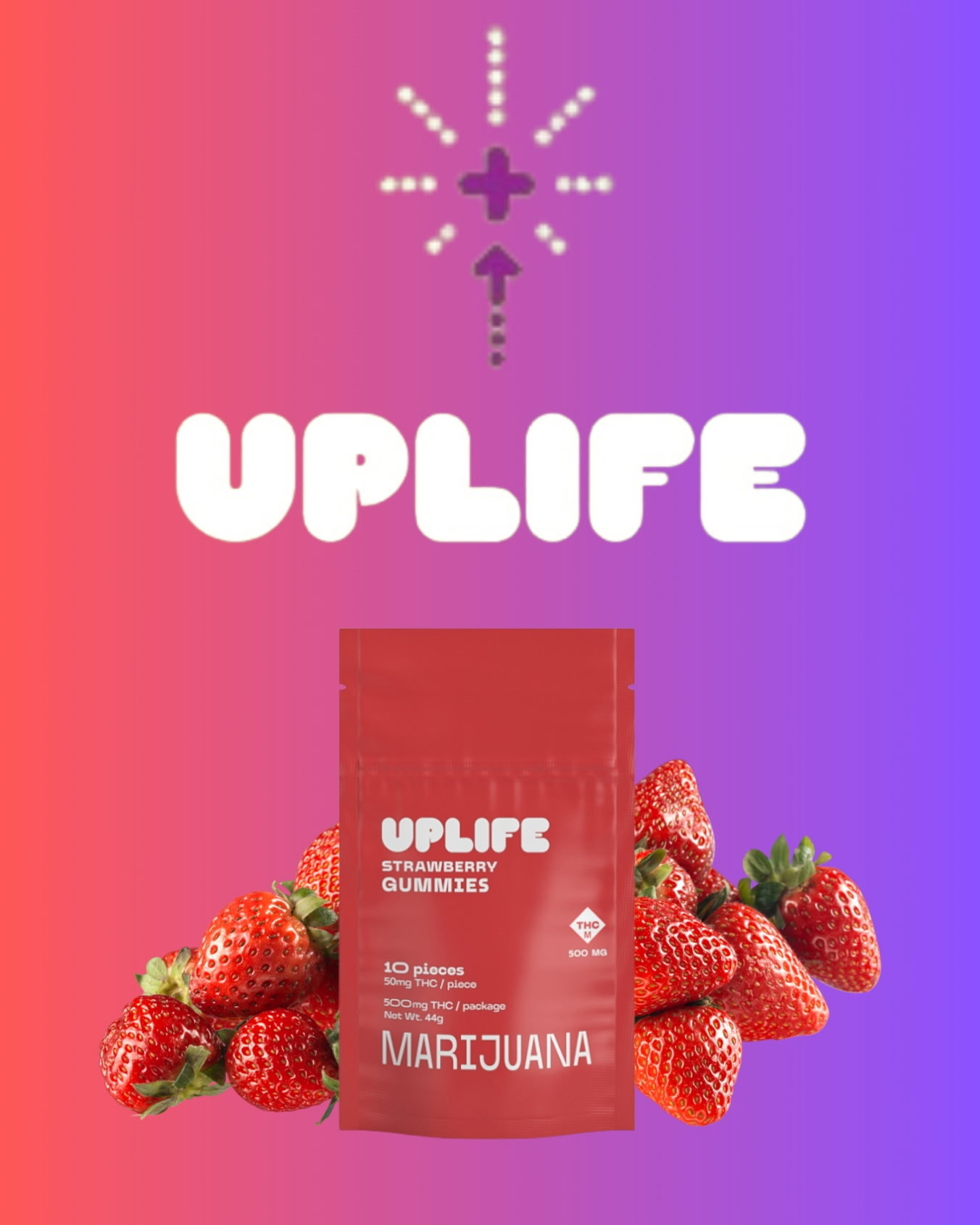 Uplife Strawberry Gummies gummy product