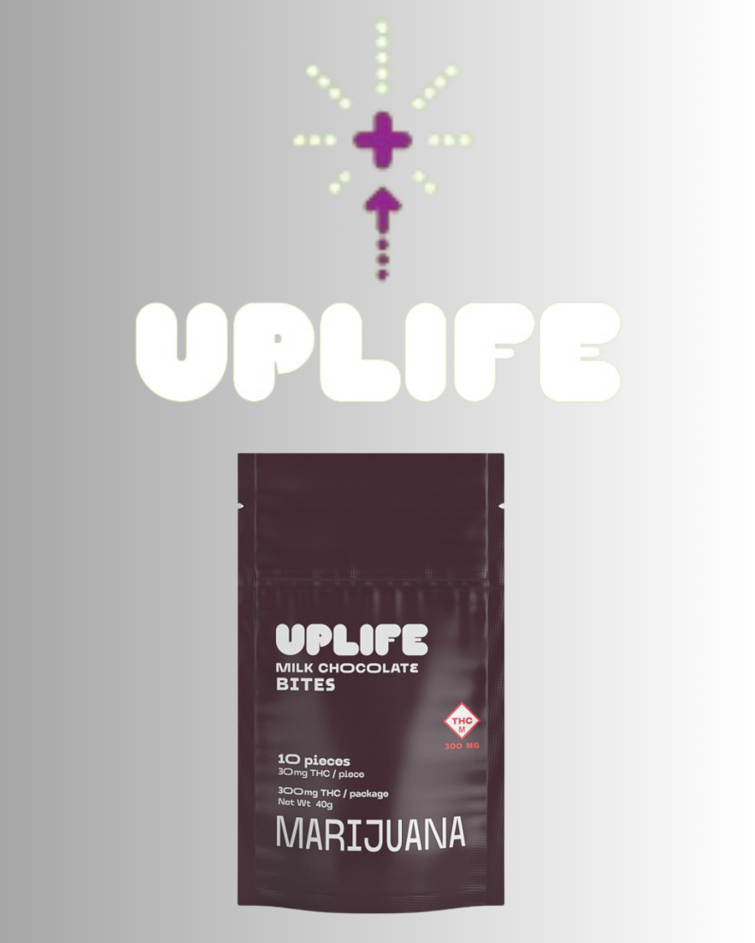 Uplife Milk Chocolate Bites 300mg